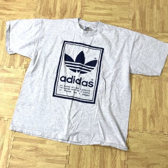 ADIDAS 1994 Shirt Vintage 90s TREFOIL 3 Stripes Backwards ADIDAS 1994 Shirt Vintage 90s TREFOIL 3 Stripes Backwards